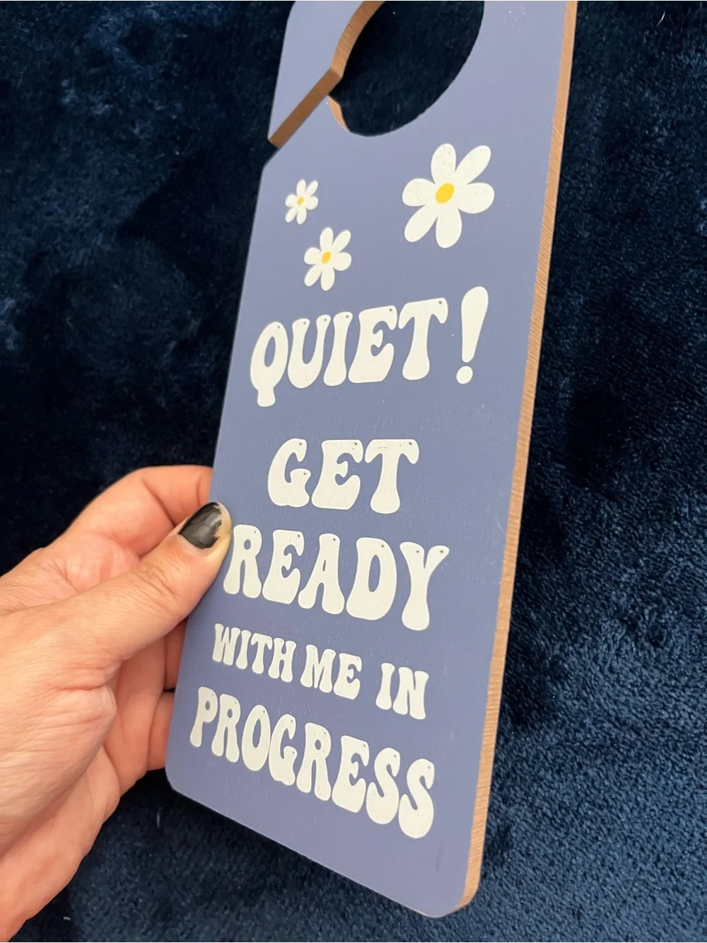 Quiet! Get Ready Door Hanger - double sided brand new